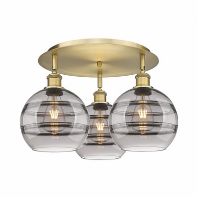 Rochester - 3 Light Flush Mount In Industrial Style-10.88 Inches Tall and 19.75 Inches Wide
