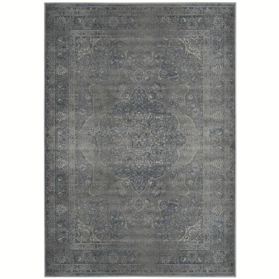 Vintage Vtg158 Power Loomed Indoor Area Rug - Light Blue/light Grey - 4 ...