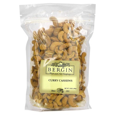 Bergin Fruit and Nut Company Curry Cashews, 16 oz (454 g)