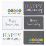 Juvale 36-Pack Assorted Bulk Happy Anniversary Cards with Envelopes, Bulk Box Set for Couples, Marriage, or Work Anniversaries, 6 Designs, 4 x 6 In