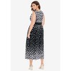 Woman Within Plus Size Banded-Waist Print Maxi Dress - 3 of 4
