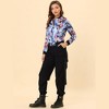 INSPIRE CHIC Women's Stand Collar Floral Prints Zip Up Lightweight Short Jacket - 4 of 4