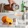 True Wooden Finish Cocktail Shaker, 20 Oz Stainless Steel Cobbler Shaker with Lid & Strainer, Brown - 4 of 4