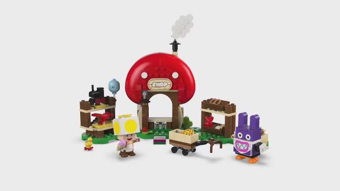 LEGO Super Mario Nabbit at Toad Shop Expansion Set, Build and Display Toy Set 71429, 2 of 8, play video