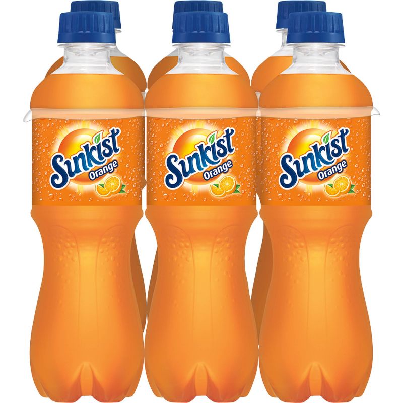 Sunkist Orange Soda Bottles - 6pk/16.9 fl oz, 4 of 9