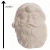 Transpac Christmas Elegant Santa Face Dolomite Salt and Pepper Shakers Collectables Off-White 3 in. Set of 2 - 3 of 3