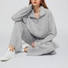 Coolmee Women 2 Piece Outfits Sweatsuit Long Sleeve Sweatshirt Wide Leg Sweatpants Tracksuit Sweat Lounge Matching Set - 3 of 4