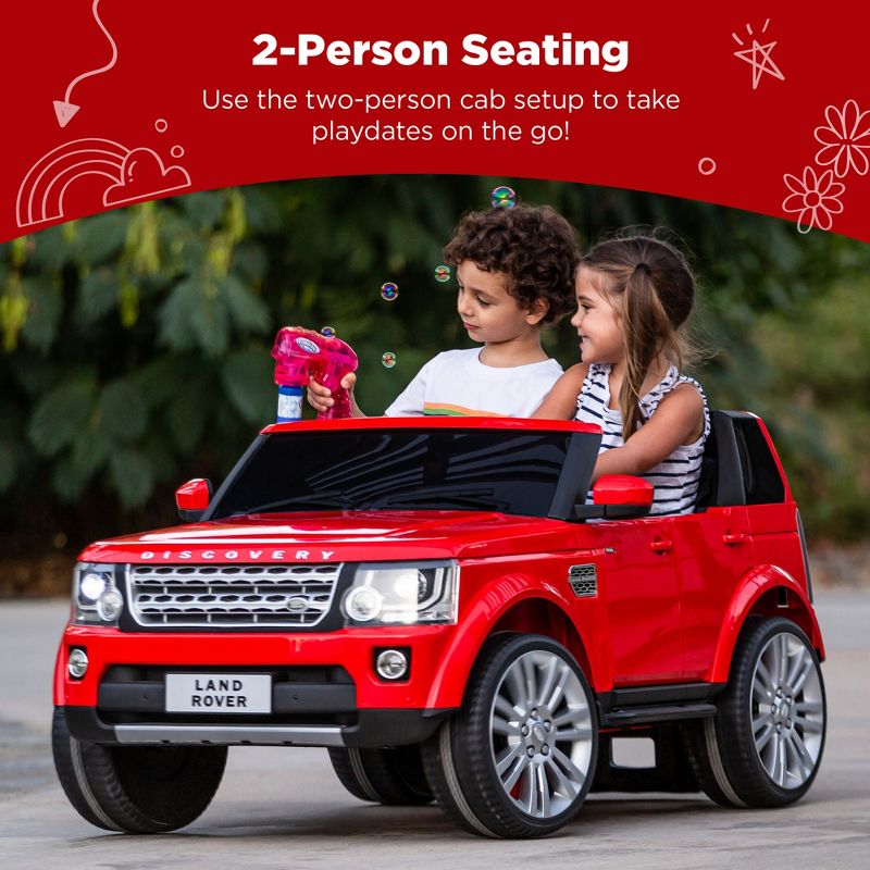 Best Choice Products 12V 3.7 MPH 2-Seater Licensed Land Rover Ride On Car Toy w/ Parent Remote Control, 2 of 8