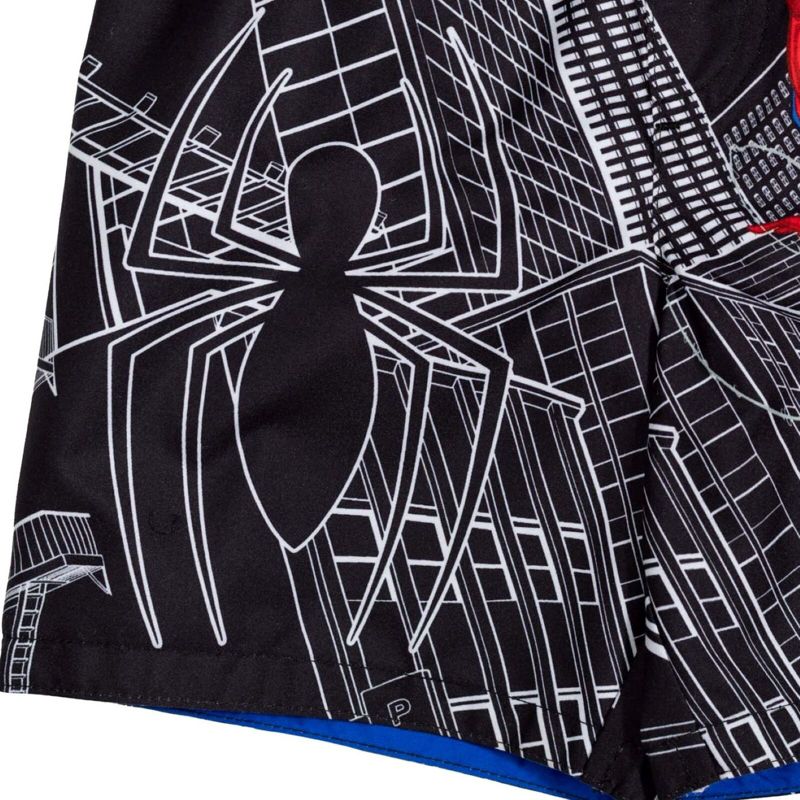 Marvel Spider-Man Avengers Spidey and His Amazing Friends UPF 50+ Swim Trunks Toddler to Big Kid, 4 of 5