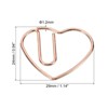 Unique Bargains Heart-Shaped Metal Prevent Tearing Pages Home Office Paper Clip 100 Pcs - 2 of 4