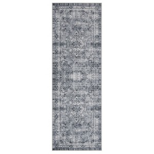 Fulvari Vintage Distressed Area Rug Soft Washable Rug Non Slip Non Shedding Rug Low Pile Thin Floor Carpet,Rug for Bedroom, Living Room - 1 of 3
