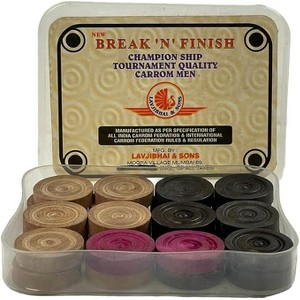 Amber Fight Gear Professional Wooden Carrom Coin Set, IFA Approved, Premium Quality for Professional Gameplay,24-Piece Set for Competitions & Home Use - 1 of 4
