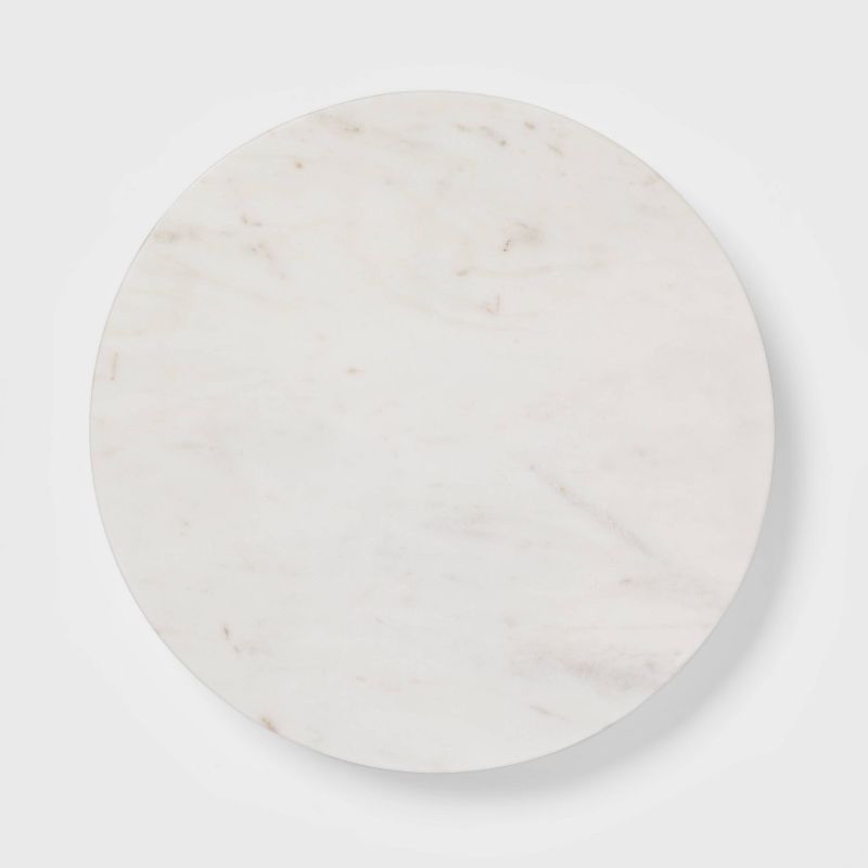 14&#34; Marble and Wood Lazy Susan White - Threshold&#8482;, 4 of 11