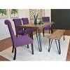 NicBex Dining Room Table Set for 6 Rustic Dining Table Set with Wooden Tabletop, 1 Wooden Bench and 4 Chairs for Kitchen - 3 of 4