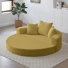 TiramisuBest Corduroy Cloud Convertible Sofa Bed Multi-functional Circular Bed Futon Sofa 3 Pillows Fold Out Floor Lounger Guest Mattress - 4 of 4