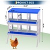 Chicken Nesting Boxes, 6 Hole Roll Away Nest Box for Chicken and Poultry to Collect Eggs, Egg Laying Boxes for Chicken Coop - 2 of 4