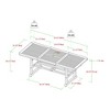 Osparple 79"/60" Outdoor Dining Table,Modern Rectangle Acacia Wood Patio Table with Butterfly Leaf for 4 to 6 Chairs - 3 of 4