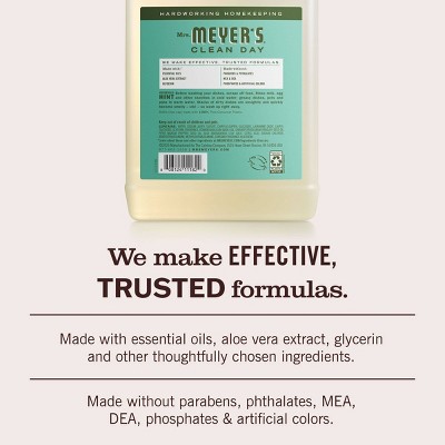 Mrs. Meyer's Clean Day Basil Liquid Dish Refill - 48 fl oz: Paraben-Free, Phthalate-Free, Removes Grease