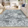 Machine Washable Rug Ultra Soft Area Rug Non Slip Vintage Rug Foldable Stain Resistant Rugs for Living Room Bedroom - 4 of 4