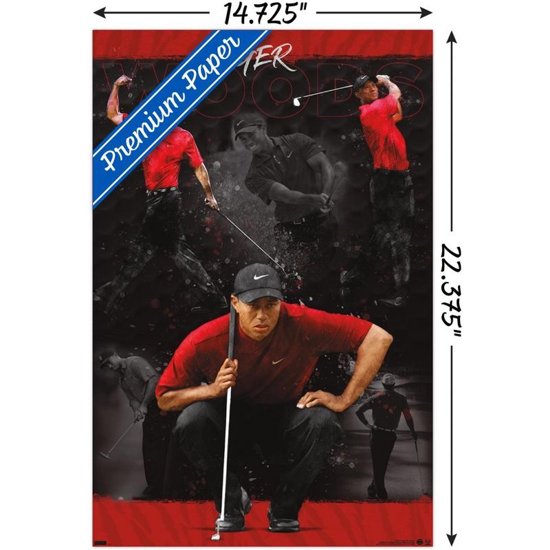 Trends International Tiger Woods - Sketch Unframed Wall Poster Prints, 3 of 7