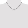 Black Bow Jewelry 2.3mm, 14k White Gold Hollow Wheat Chain Necklace - 2 of 4