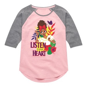 Girls' - Disney - Listen To Your Heart Dolores Shirt Tail Raglan Graphic T-shirt - 1 of 3