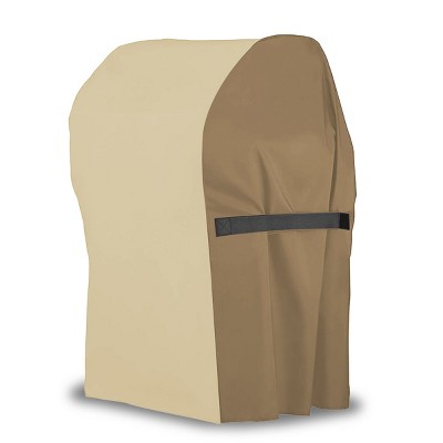 Small Beige and Brown Waterproof BBQ Grill Cover
