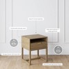 Nathan James Set of 2 Wood Nightstands Brown - 3 of 4
