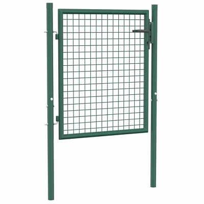 vidaXL Fence Gate Steel 39.4"x29.5" Green