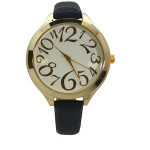 Olivia Pratt Artistic Numeral Leather Strap Watch - 1 of 4