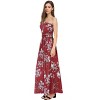 Women Strapless Maxi Boho Vintage Summer Beach Floral Print Hawaiian Party Long Dress - 2 of 4