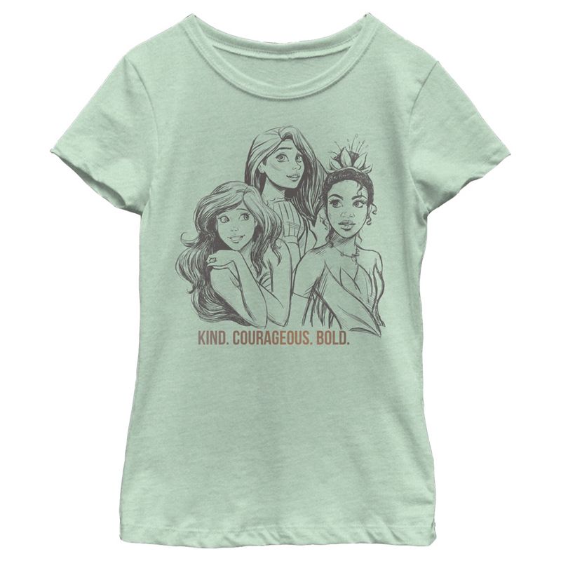 Girl's Disney Sketch Portraits T-Shirt, 1 of 5