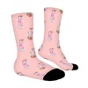 Watercolor Drinks Women Printed Crew Socks Funny Funky Socks Soft Polyester Novelty Gifts for Artists Men - 3 of 4