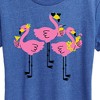 Women's - Instant Message - Three Flamingos Drinking Short Sleeve Graphic T-Shirt - 2 of 4