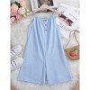 Girls' Wide-Leg Short Jumpsuit with Adjustable Suspenders and Pockets for Little Girl - 4 of 4