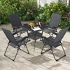 Tangkula 2PCS Patio Folding Chairs Back Adjustable Reclining Padded Garden Furniture - 4 of 4