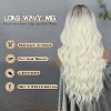 Jessie's Wig 26 Inch curly Wig With Bangs Synthetic Hair blond 1 Pc/Pack - 2 of 4
