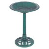 Costway Green Pedestal Bird Bath Feeder Freestanding Outdoor Garden Yard Patio Decor - 2 of 4