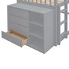 NicBex Twin Size Bunk Bed Loft Bed Pine Bed Frame with 4 Drawers and 3 Shelves, Ladder and Full Length Guardrail, No Box Spring Required - 4 of 4