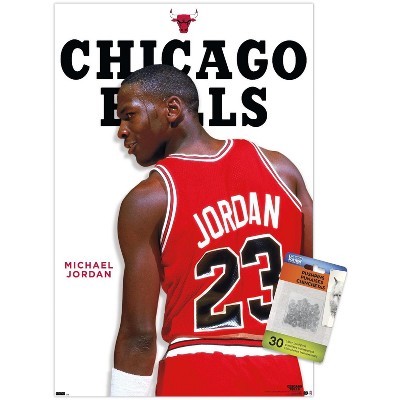 Trends International Michael Jordan - Feature Series Unframed Wall Poster  Print Clear Push Pins Bundle 14.725 X 22.375 : Target
