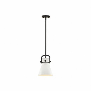 Newton Cone - 1 Light Stem Hung Pendant In Industrial Style-11.38 Inches Tall and 8 Inches Wide - 1 of 1
