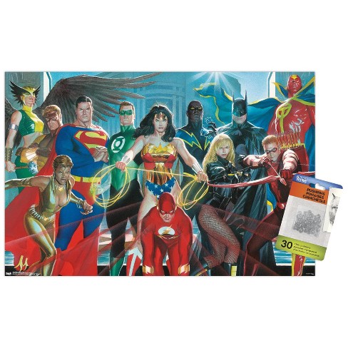 Trends International Dc Comics Justice League - Alex Ross - The Elite  Unframed Wall Poster Print Clear Push Pins Bundle 14.725 X 22.375 : Target