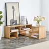Dolonm 2 Pieces Cube TV Stand,Open Storage MDF Bookcase Shelf ,L-Shaped TV Console Stand - 3 of 4