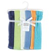 Hudson Baby Infant Boy Rayon from Bamboo Burpcloth 6pk, Blue Orange Lime, One Size - 2 of 4