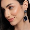 SOHI Women's Blue  Teardrop Stone Drop Earrings - 3 of 3