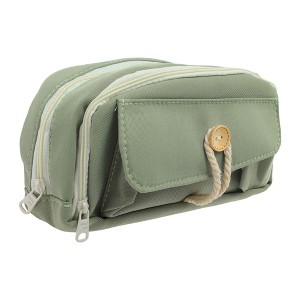 Unique Bargains Pencil Case Large Capacity Buttons Design for Office Organizer - 1 of 4