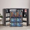 VEVOR Media Storage Cabinet, DVD Cabinet with Doors and Shelves, CD Storage Holds up to 576 CDs, Adjustable DVD Shelf, Brown - 2 of 4