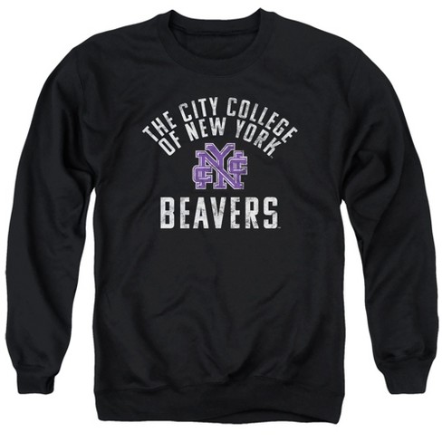 City College of New York Official Beavers Logo Unisex Adult Crewneck Sweatshirt Black 2X Large