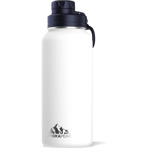 Hydrapeak Wide Mouth Stainless Steel Water Bottle 32oz White : Target