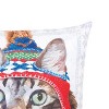 C&F Home 18" x 18" Winter Hat Cat Indoor/Outdoor Christmas Holiday Throw Pillow - 2 of 4